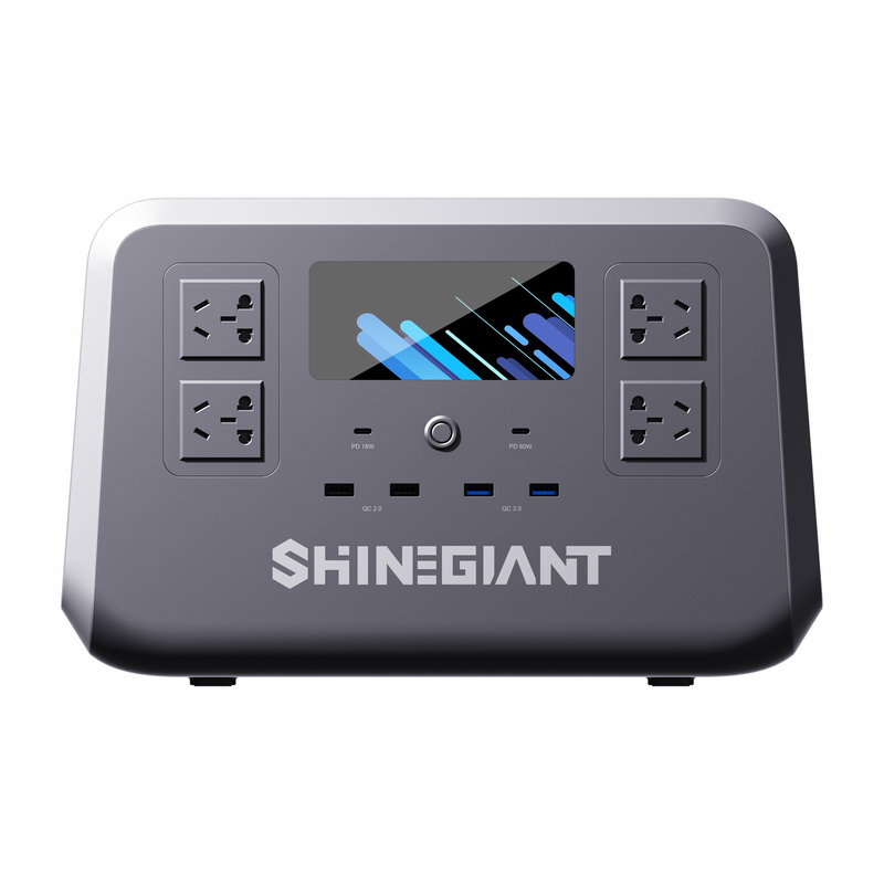 Shinegiant SG300P I Беспроводная зарядка I Портативная электростанция с аккумулятором LiFePO4 мощностью 300 Вт, 300 Втч