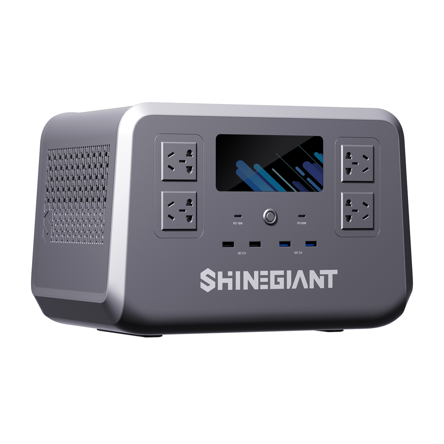 Shinegiant SG500P I Беспроводная зарядка I Портативная электростанция с аккумулятором LiFePO4 мощностью 500 Вт, 500 Втч